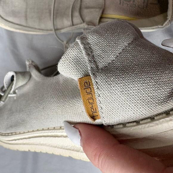 Hey Dude Wendy Chambray Shoes Light Grey 8 - Picture 8 of 10